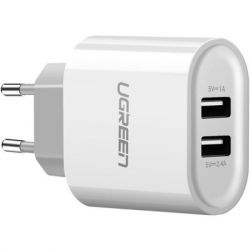   Ugreen CD104 2xUSB 3.4A Charger (White) (20384)