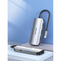  Vention USB3.1 Type-C --> HDMI/USB 3.0x3/PD 100W Hub 5-in-1 (TODHB) -  2