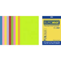  Buromax 4, 80g, NEON+INTENSIVE, 10colors, 20sh, EUROMAX (BM.2721820E-99)