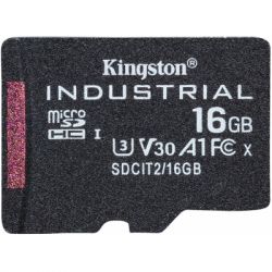  `i MicroSDHC 16GB UHS-I/U3 Class 10 Kingston Industrial (SDCIT2/16GBSP)