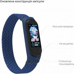     Armorstandart Braided Solo Loop  Xiaomi Mi Band 4/5/6 Blue size L (ARM58758) -  4