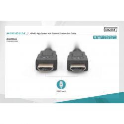   HDMI to HDMI 1.0m UHD 4K Digitus (AK-330107-010-S) -  6