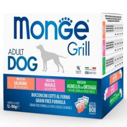     Monge Dog Grill Mix Lamb&Pork&Salmon 12*100  (8009470017503)