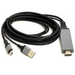   HDMI (M) USB (AM) / Type-C (M) 1.0m PowerPlant (CA912025)