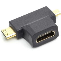  HDMI (F) to mini HDMI (M) / micro HDMI (M) PowerPlant (CA912056) -  2