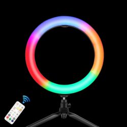   Puluz Ring USB LED lamp PKT3082B 10" + table stand (PKT3082B) -  4