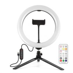   Puluz Ring USB LED lamp PKT3082B 10" + table stand (PKT3082B)