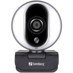 - Sandberg Streamer Webcam Pro Full HD Autofocus Ring Light Black (134-12)