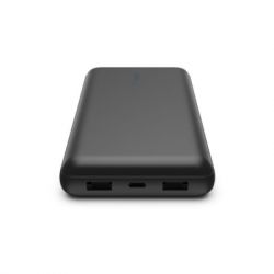   Belkin 20000mAh, USB-C, 2*USB-A, 3A, 6" USB-A to USB-C cable, Black (BPB012BTBK) -  3