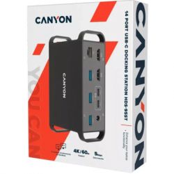 - Canyon Docking Station with 14 ports, with Type C female*4, USB3.0*2, USB2.0*2 (CNS-HDS95ST) -  5