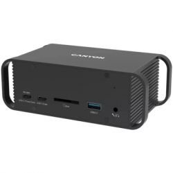 - Canyon Docking Station with 14 ports, with Type C female*4, USB3.0*2, USB2.0*2 (CNS-HDS95ST)