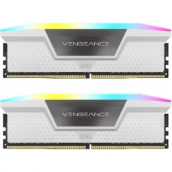  '  ' DDR5 32GB (2x16GB) 5200 MHz Vengeance RGB White Corsair (CMH32GX5M2B5200C40W) -  2