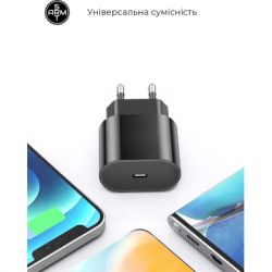   Armorstandart ABMHJ83 20W USB-C Power Adapter Black (ARM61365) -  3