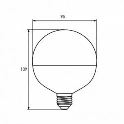  Eurolamp G95 12W E27 4000K (LED-G95-12274(Amber)) -  3