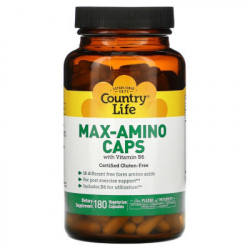  Country Life     B6, Max-Amino Caps, 180  (CLF-01496)