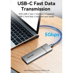  Vention USB3.1 Type-C to DP/HDMI/VGA/USB-C/USB3.0x3/RJ45/SD/TF/TRRS 3.5mm/PD 100W 12in1 (THSHC) -  8