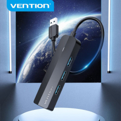  Vention USB 3.0 to 3USB 3.0/RJ45 Gigabit black (CHNBB) -  2