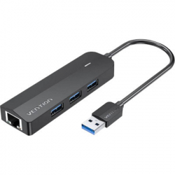  Vention USB 3.0 to 3USB 3.0/RJ45 Gigabit black (CHNBB)