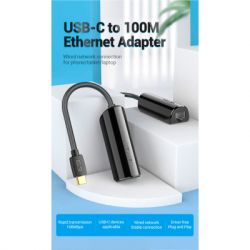  USB3.1 Type-C to Ethernet RJ45 100 Mb Vention (CFABB) -  2