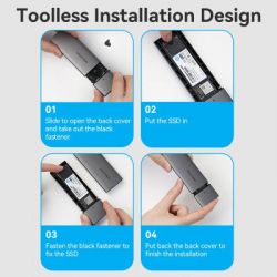   Vention SSD M.2 (NVME) M-key USB Type-C 3.2 gray (KPGH0) -  11