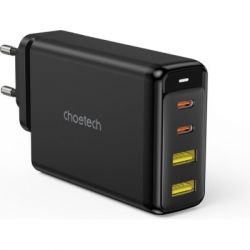     Choetech 140W GaN PD, QC/3.0, PPS, 2*Type-C, 2*USB-A (PD6005-EU-B)