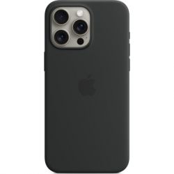     Apple iPhone 15 Pro Max Silicone Case with MagSafe Black (MT1M3ZM/A)