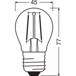  Osram LED CL P40 4W/840 230V FIL E27 (4058075435148) -  3