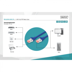 - 10, CAT 6 S-FTP, AWG 27/7, LSZH, blue Digitus (DK-1644-100/B) -  2