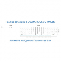  Delux ICICLE  100LED 3.20.7  / IP20 (90015252) -  4