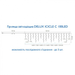 ó Delux ICICLE 100 LED C 3.20.7  / IP20 (90015254) -  4