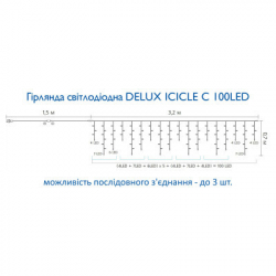 ó Delux ICICLE  100 LED 3.20.7   / IP20 (90015255) -  4