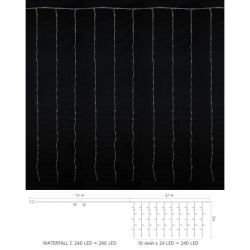  Delux Waterfall  240LED 22  / IP20 (90018001) -  3