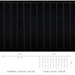 ó Delux Waterfall  264LED 32  / IP20 (90018004) -  3