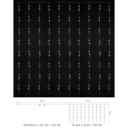  Delux Waterfall  320LED 33  / IP20 (90018007) -  2