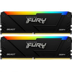     DDR4 32GB (2x16GB) 3733 MHz Beast Black RGB Kingston Fury (ex.HyperX) (KF437C19BB12AK2/32)