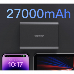   Choetech 27000mAh, PD/3.0/100W, USB-C*2/100+100W, USB-A*2/QC3.0/22.5W (B635-BK) -  6