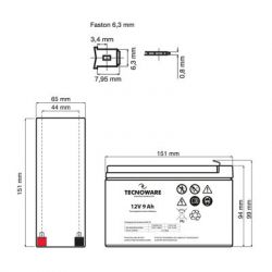       TECNOWARE 12V-9Ah (EACPE12V09ATWP) -  3