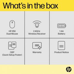  HP 250 Dual Wireless/Bluetooth Black (6V2J7AA) -  6