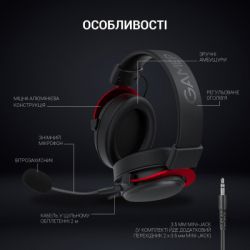  GamePro HS1240 Black/Red (HS1240) -  7