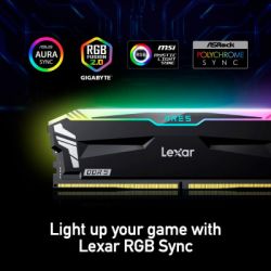  '  ' DDR5 32GB (2x16GB) 7200 MHz Ares RGB Black Lexar (LD5U16G72C34LA-RGD) -  9