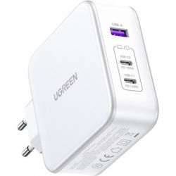   Ugreen 3xUSB 140W GaN (2USB-C+USB-A) CD289 with C to C Cable 1.5  White (15339) -  2