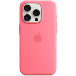     Apple iPhone 15 Pro Silicone Case with MagSafe - Pink,Model A3125 (MWNJ3ZM/A)