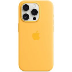     Apple iPhone 15 Pro Silicone Case with MagSafe - Sunshine,Model A3125 (MWNK3ZM/A)