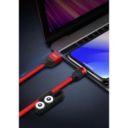   USB 2.0 AM to Lightning + Micro 5P + Type-C NB128 Magnetic Red XO (XO-NB128-RD) -  4