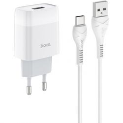   HOCO C72A Glorious single port charger set(Type-C) White (6931474713018)