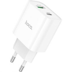   HOCO C80A Plus Rapido PD20W+QC3.0 charger set(C to C) White (6931474779908) -  6