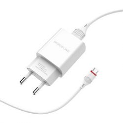   BOROFONE BA20A Sharp charger set (Lightning) White (BA20AMW) -  2