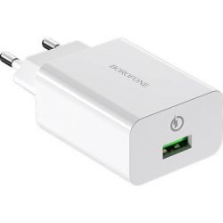   BOROFONE BA21A Long journey single port QC3.0 charger set (Type-C) White (BA21ACW) -  5