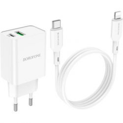   BOROFONE BA69A charger set (C to iP) White (BA69ACLW)