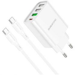   BOROFONE BA79A charger set (C to C) White (BA79ACCW) -  3